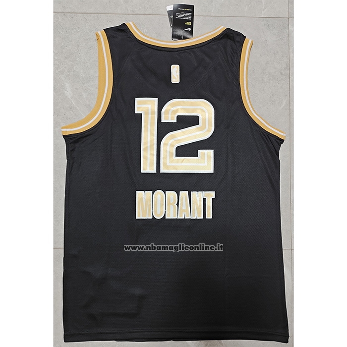 Maglia Memphis Grizzlies Ja Morant #12 Select Series Or Nero